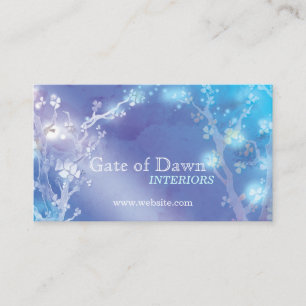 "Gate of Dawn" Jewel Floral Trees Business Card
