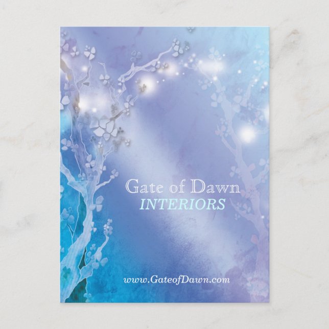 Gate of Dawn Trees Business Marketing Postcard (Front)