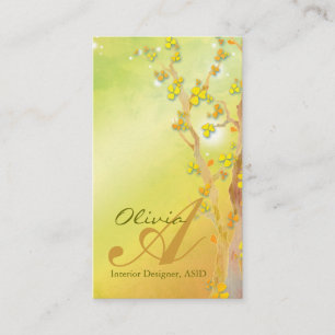 Gate of Dawn Trees Monogram Business Card