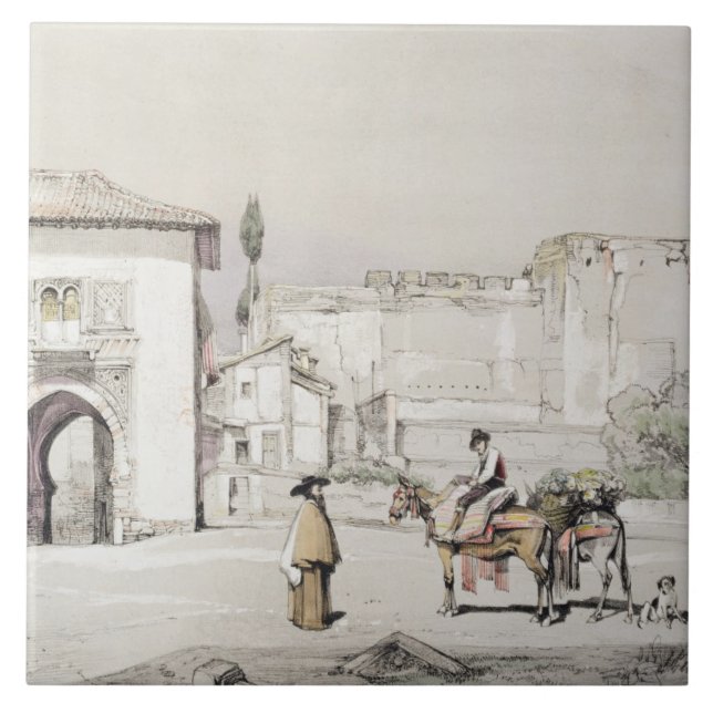 Gate of the Vine (Puerta del Vino), from 'Sketches Tile (Front)
