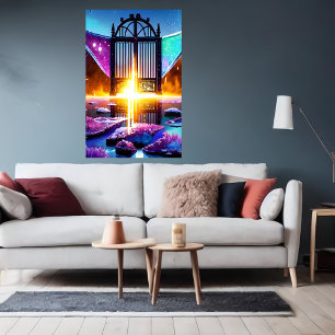 Gate to the afterlife AI Art Poster