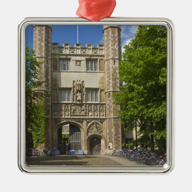 Gate to Trinity College and rows of bicycles, Metal Ornament (Front)