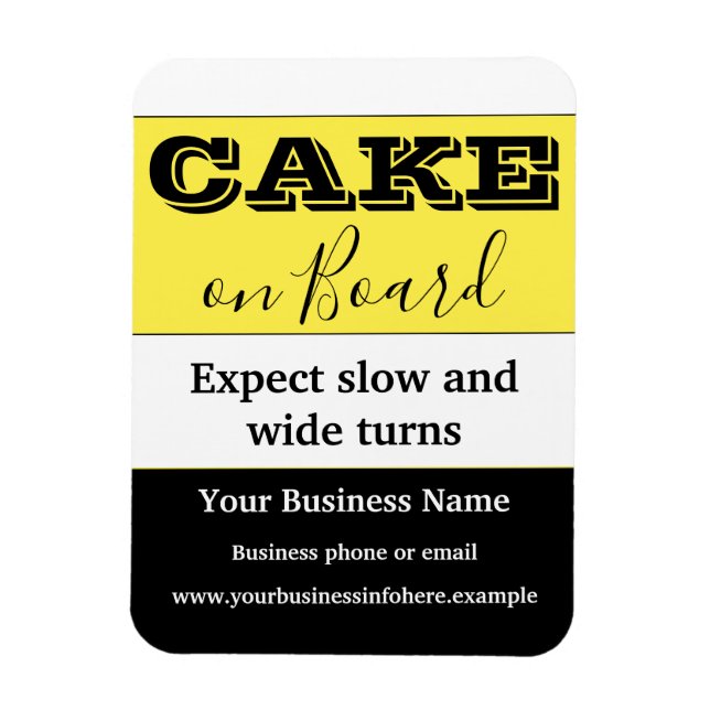 Gâteau à bord Magnet de voiture (Vertical)