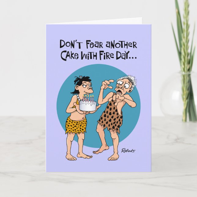 Gâteau amusant avec une carte d'anniversaire de fe (Devant)