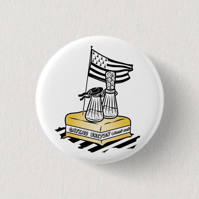 Gâteau Breton 1 Inch Round Button (Front)