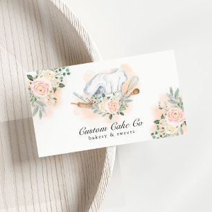 Gâteau Casquette du Chef Aquarelle + Carte de visi