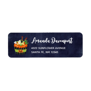 Gâteau cupcake Halloween mignon et effrayant avec