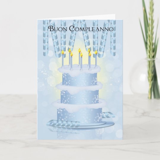 Gateau D Anniversaire Italien Et Bougies De Carte Zazzle Ca