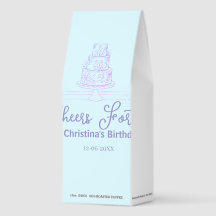 Gâteau d'anniversaire quarante ans joyeux bleu vio
