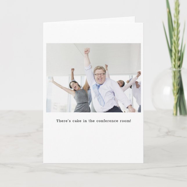 Gâteau dans la salle de conférence Carte d'anniver (Devant)