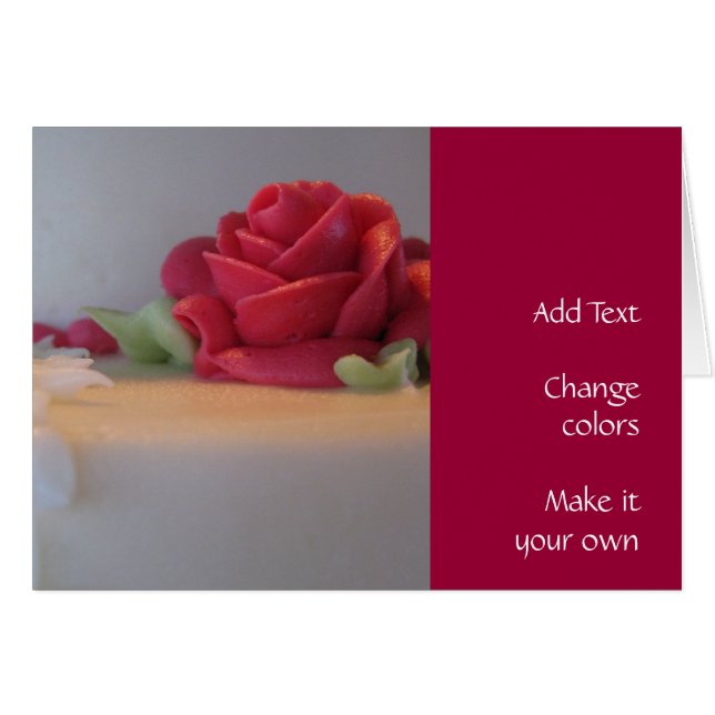 Gâteau de mariage élégant aux roses roses roses (Devant horizontal)