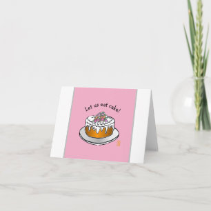Gâteau sur Rose Mangeons du gâteau ! Carte de vœux