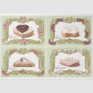 Gâteaux à la Crème French Cream Cake Decoupage Tissue Paper