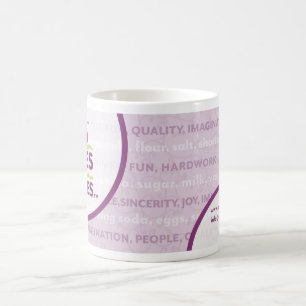Gâteaux pour la tasse de bannière de causes