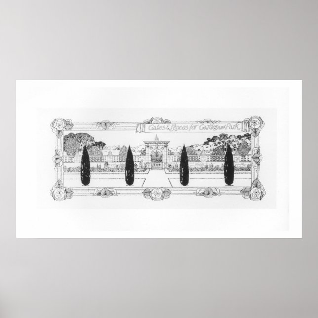 Gates and fences for garden and park, from 'The Ar Poster (Front)