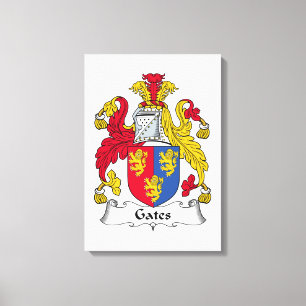 Gates Family Crest Canvas Print