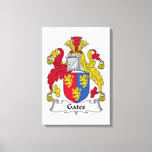 Gates Family Crest Canvas Print (Front)