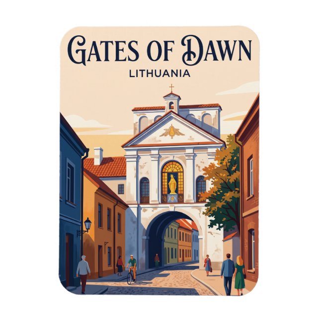 Gates of Dawn Lithuania Magnet (Vertical)