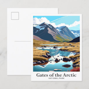 Gates of the Arctic Alaska Vintage Travel Postcard