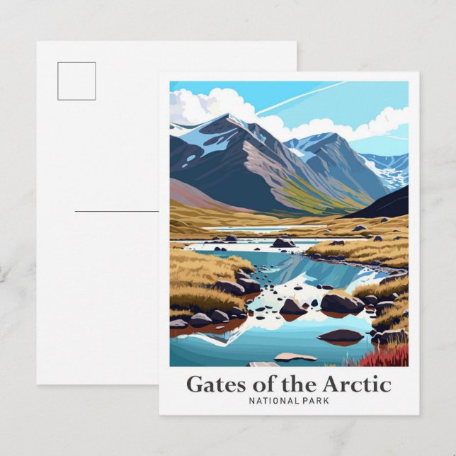 Gates of the Arctic Alaska Vintage Travel Postcard (Front/Back)