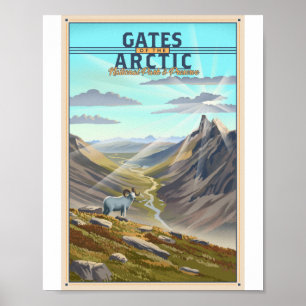 Gates of the Arctic National Park Litho Artwork Poster