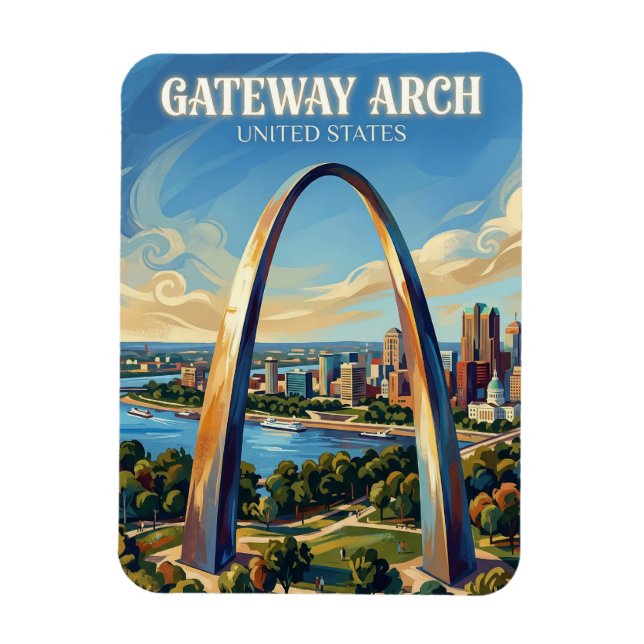 Gateway Arch Missouri Magnet (Vertical)