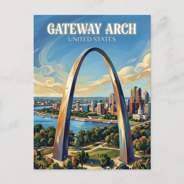 Gateway Arch Missouri Postcard (Front)