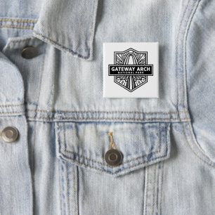 Gateway Arch National Park Gift or Souvenir 2 Inch Square Button