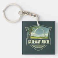 Gateway Arch National Park Illustration Retro Art