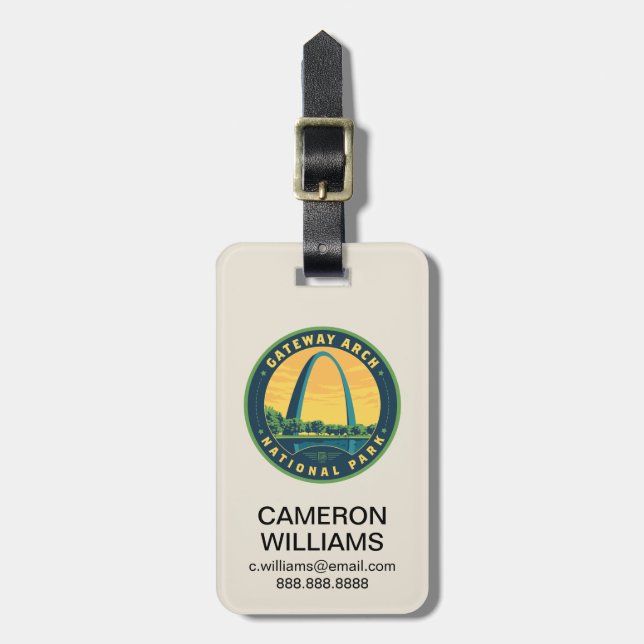 Gateway Arch National Park Luggage Tag (Front Vertical)