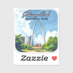 Gateway Arch National Park Missouri St Louis Retro