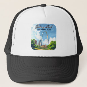 Gateway Arch National Park Missouri St Louis Retro Trucker Hat