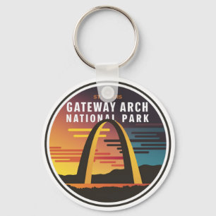 Gateway Arch National Park St. Louis Abstract Keychain