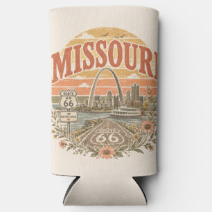 Gateway Arch Route 66 Road Refreshment Seltzer Can Cooler