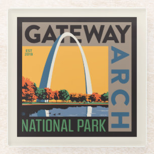 Gateway Arch   St. Louis, Missouri Glass Coaster