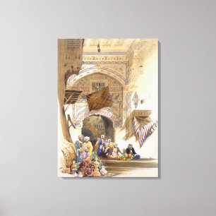 Gateway of a Bazaar, Grand Cairo, pub. 1846 (litho Canvas Print