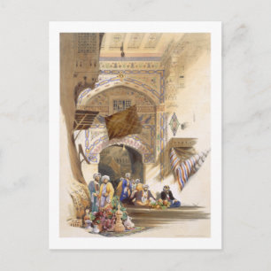 Gateway of a Bazaar, Grand Cairo, pub. 1846 (litho Postcard