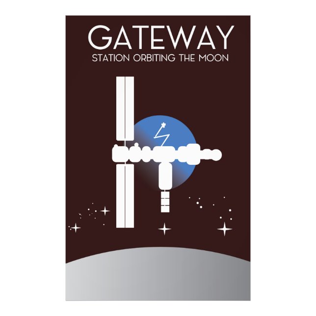 Gateway - Station orbiting the moon Photo Print (Front)
