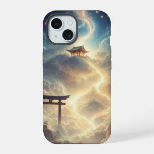 Gateway to Heaven: The Celestial Shrine iPhone 15 Case