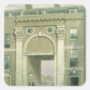 Gateway to the River, Essex Street, 1857 Square Sticker