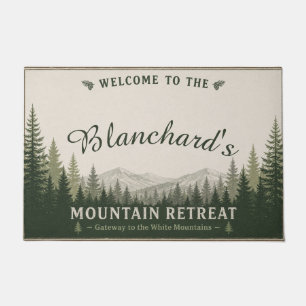 Gateway White Mountains Retreat Personalized Doormat