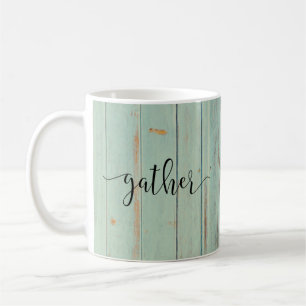 Gather Country Kitchen Sage Green Cute Coffee Mug