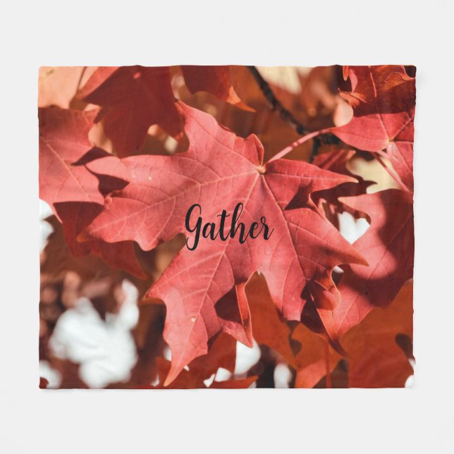Gather Fall Fleece Blanket (Front (Horizontal))