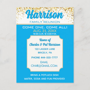 Gather! Family Reunion Invitation Postcard