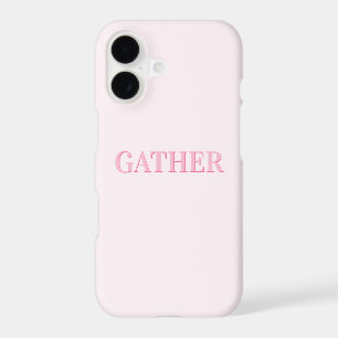 Gather Minimalist Pink iPhone Case