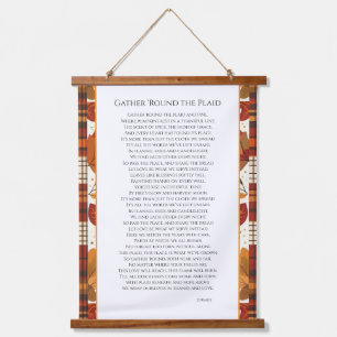 Gather 'Round the Plaid Hanging Tapestry