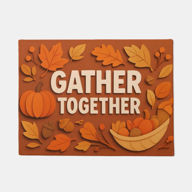 Gather Together Autumn Doormat (Front)