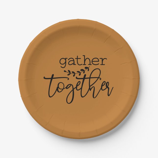 Gather Together Thanksgiving Plates Napkins (Front)