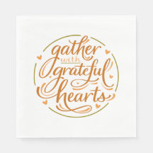 Gather with Grateful Hearts Napkins