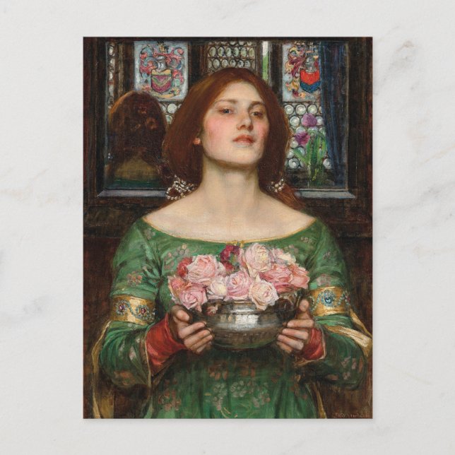 Gather Ye Rosebuds | John William Waterhouse Postcard (Front)
